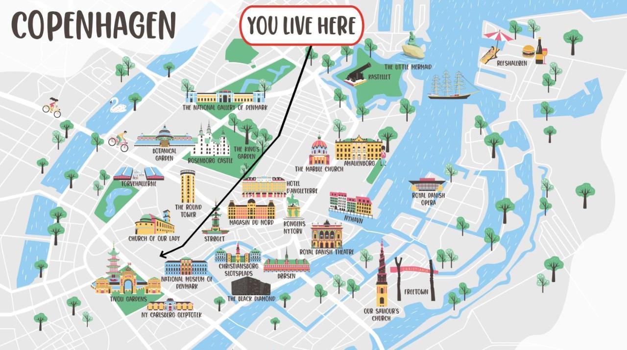 Spacious Tivoli Gardens W 3 Bedrooms * Copenhaga